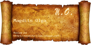 Magdits Olga névjegykártya